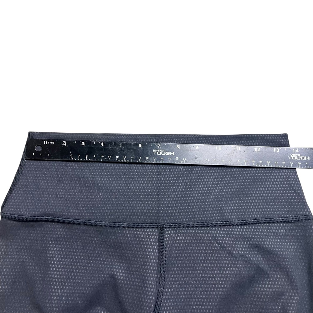Lululemon High Rise Crop Leggings Black Grey Geometric Dot Tights Size 10 - Picture 5 of 9